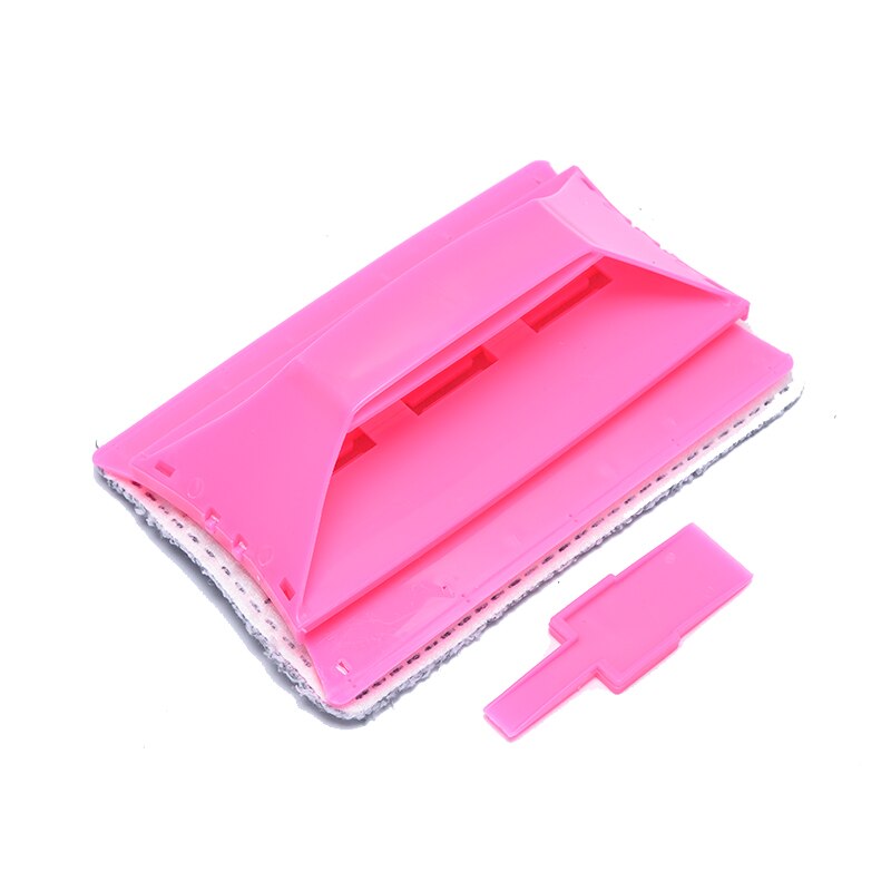 Brosse de nettoyage de miroir de verre, chiffon de nettoyage de rainure de fenêtre pliable pour la maison, outil de lavage de miroir de verre,: Rose