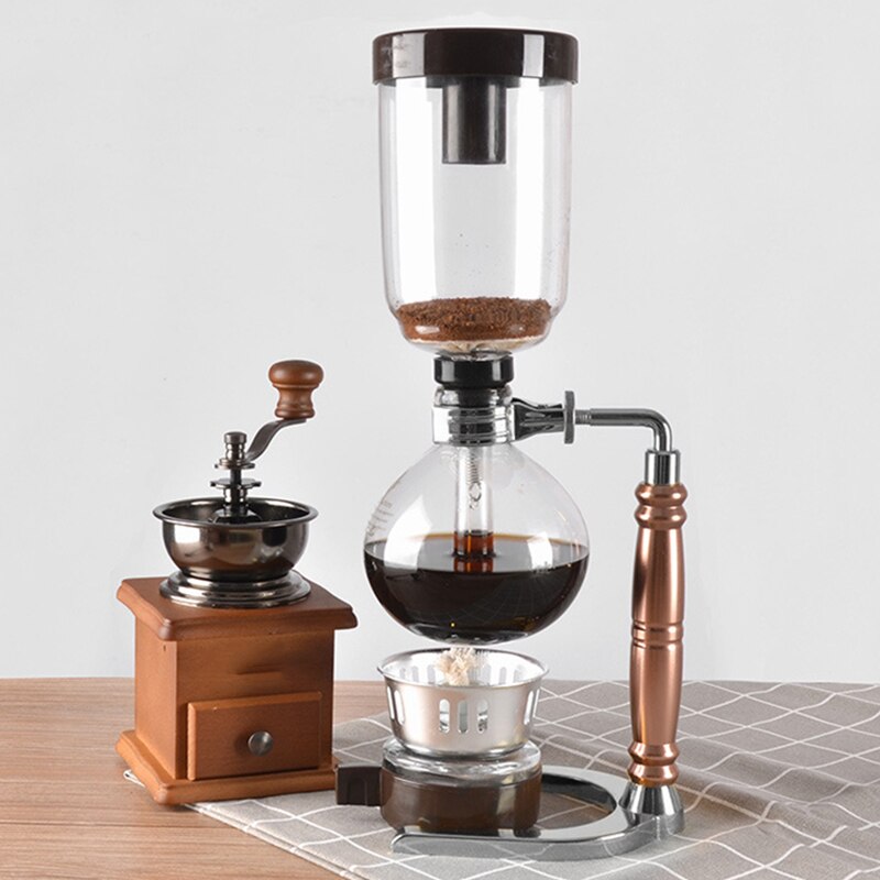 Japanse Stijl Sifon Koffiezetapparaat Thee Sifon Pot Vacuüm Koffiezetapparaat Glas Type Koffiezetapparaat Filter 3Cup: Default Title