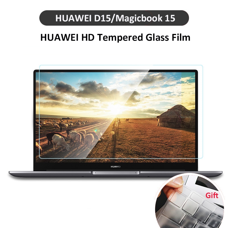 Kpan Hd Gehard Glas Film Anti-Vingerafdruk Anti-Kras Huawei Matebook D 15 Magicbook 15 Screen Protector Met toetsenbord Film