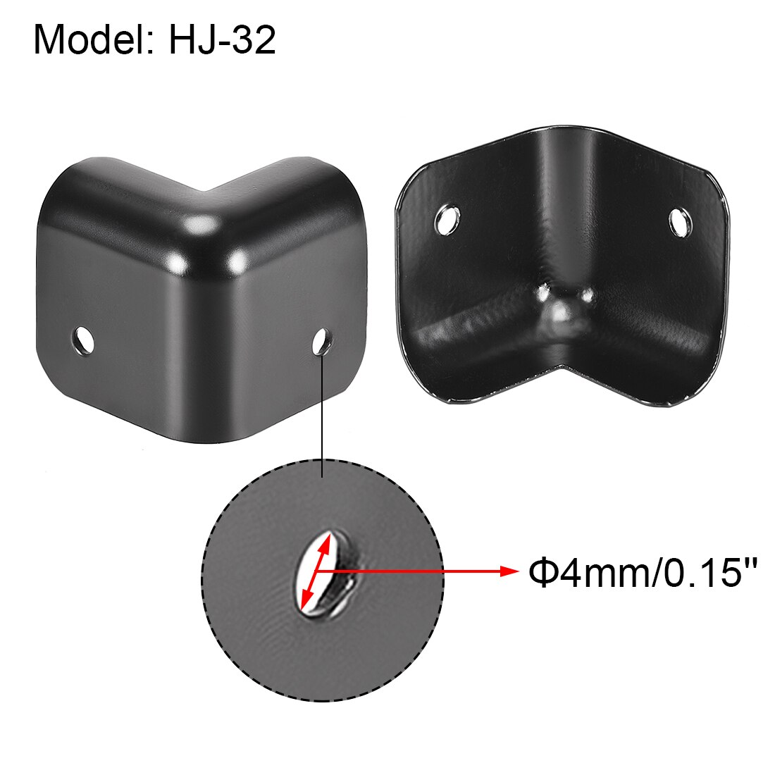 uxcell Speaker Corner Protector Cabinet Edge Corner Guard Wrap Angle Case Metal 8pcs