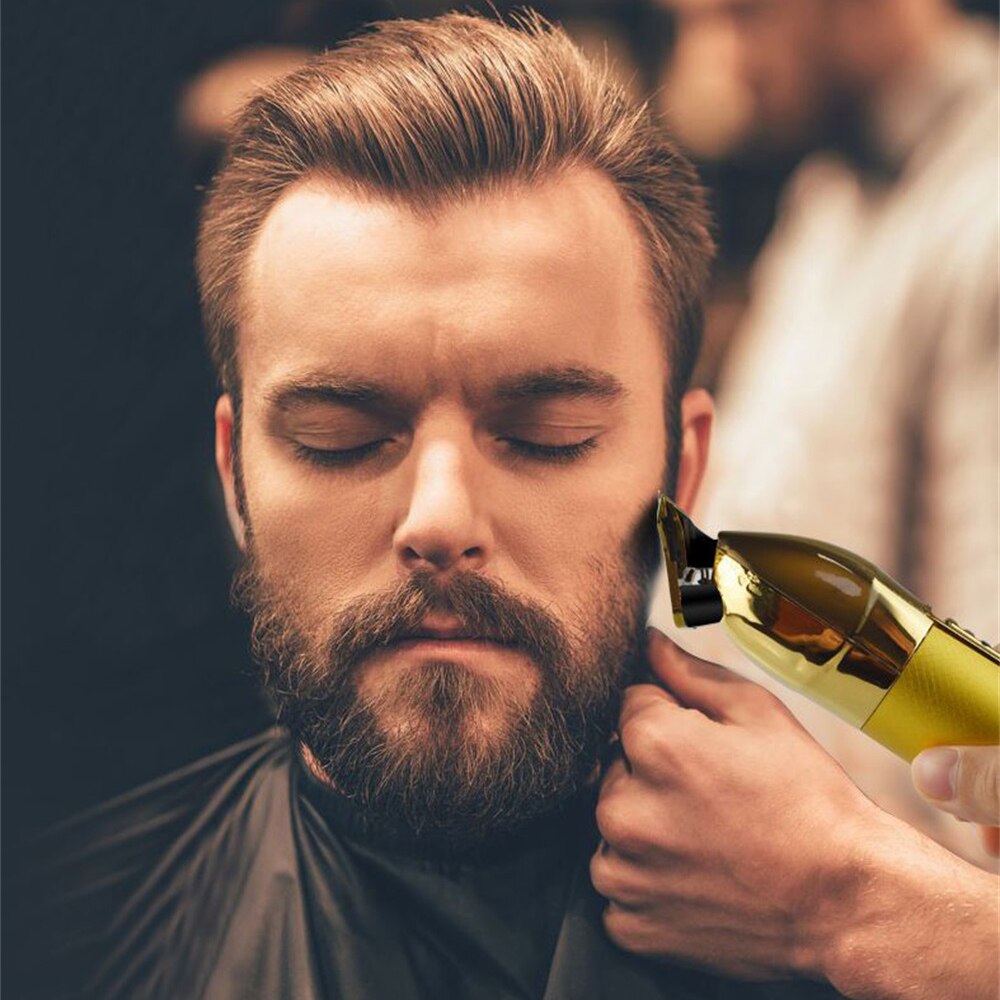 Electric Hair Clipper USB Rechargeable 1mm T-type 0 Cutter Head 4 Limit Combs With Charging Indicator Trimmer Shaver