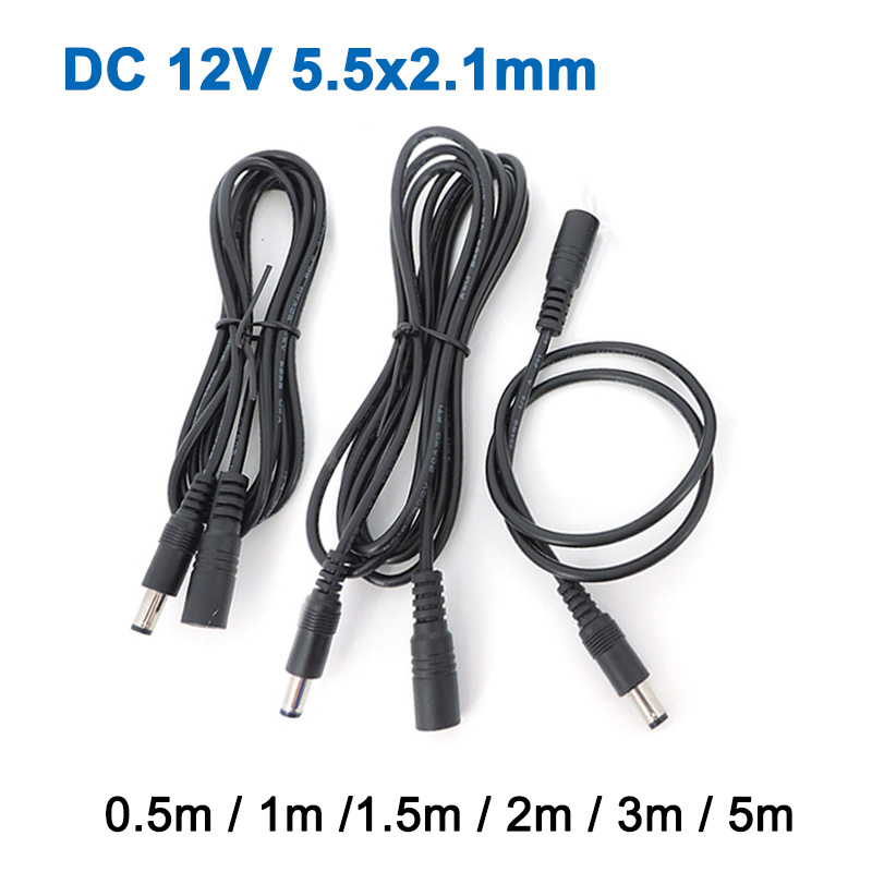 DC Vrouw naar Man Verlengsnoer 5V 2A 3.5x1.35mm/12V 5A 5.5x2.1mm Plug Jack Connector Kabel Voeding Adapter Lijn