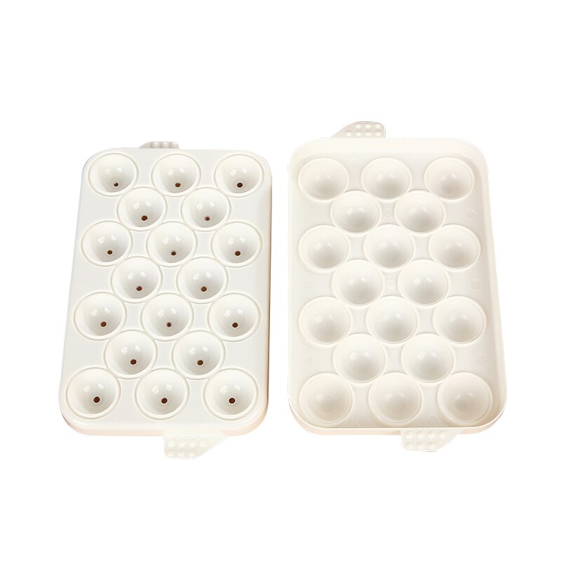 20 /14/18 Grids Stackable Ice Cube Mold Ice Cube Tray For Whiskey Cocktail Ice Ball Cube Maker Safety Plastic Sphere Mould: white 18 grids