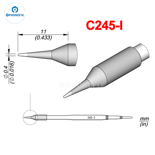 Phonefix C245 C470 Multi Type Solder Iron Tips for JBC i2C Aixun Aifen Soldering Station T245 T470 Welding Handle Welding Tips: Blue
