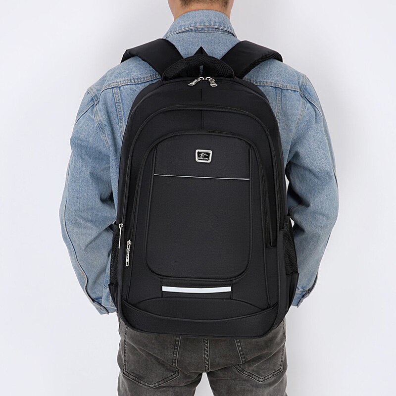 Large Capacity Waterproof Backpack Man Stylish Solid Color School Bags Travel Backpacks Multi-functional Laptop Bag For Men