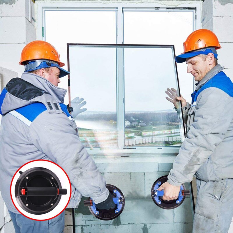 8-Inch Vacuüm Zuig Cupor 220Kg Met Handvat Voor Graniet &amp; Glas Tillen Venster Vervanging Zuignap Voor tegel Handling Gereedschap