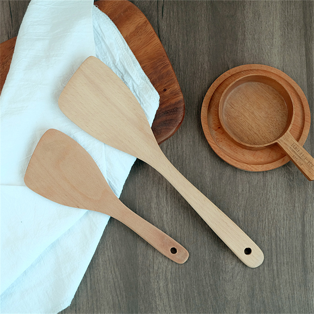Holz-Kochgeschirr mit langem Griff, rutschfest, verbrühungsfrei, Spatel, Suppenlöffel, Haushalt, hitzebeständiges Utensil, Küchenzubehör