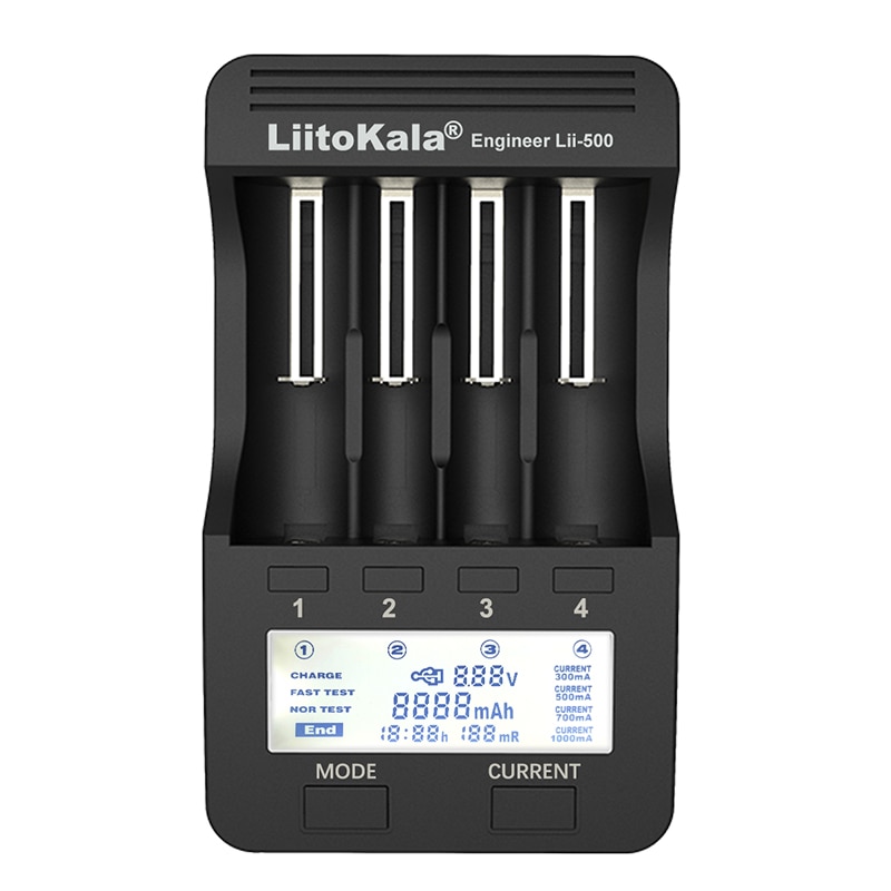Liitokala lii -500 100 s1 pl4 lii -pd4 batterilader, frakt 18650 18350 18500 16340 17500 21700 26650 nimh litiumbatteri