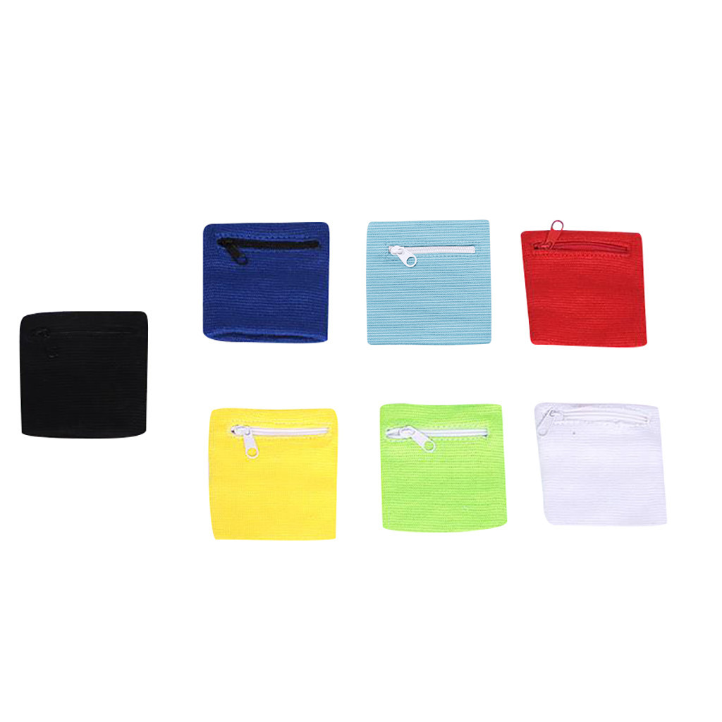 Cartera de muñeca con bolsillo y cremallera para correr, billetera de Fitness para bicicleta, almacenamiento seguro, reposamuñecas, 1/2/5 piezas,