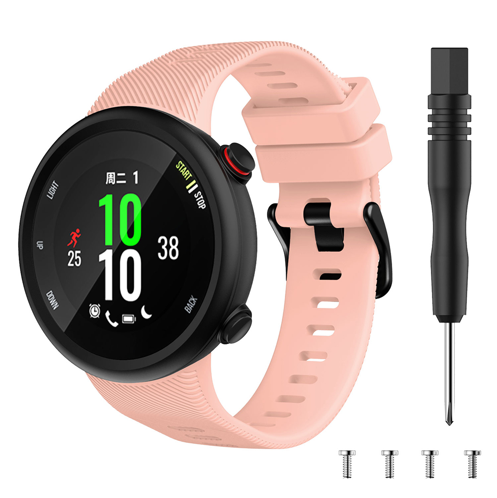 Correa de reloj con herramienta para Garmin Forerunner 45 45S Garmin Swim 2, repuesto de silicona, accesorios para correa de reloj inteligente