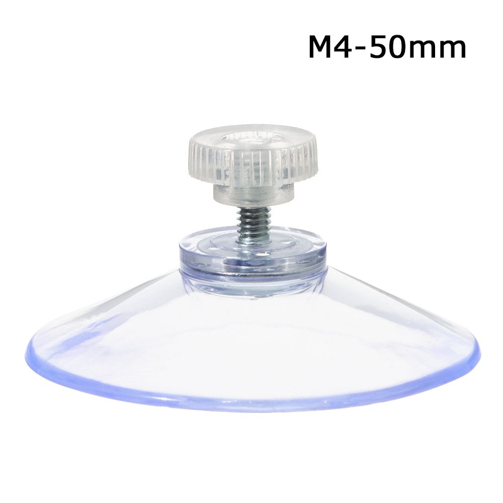Ventouse à vis en caoutchouc M6/M8, ventouses transparentes, écrou tournant, Table en verre, crochets d&#39;outils de rangement, 5/10 pièces/ensemble: M4-50mm 5Pcs