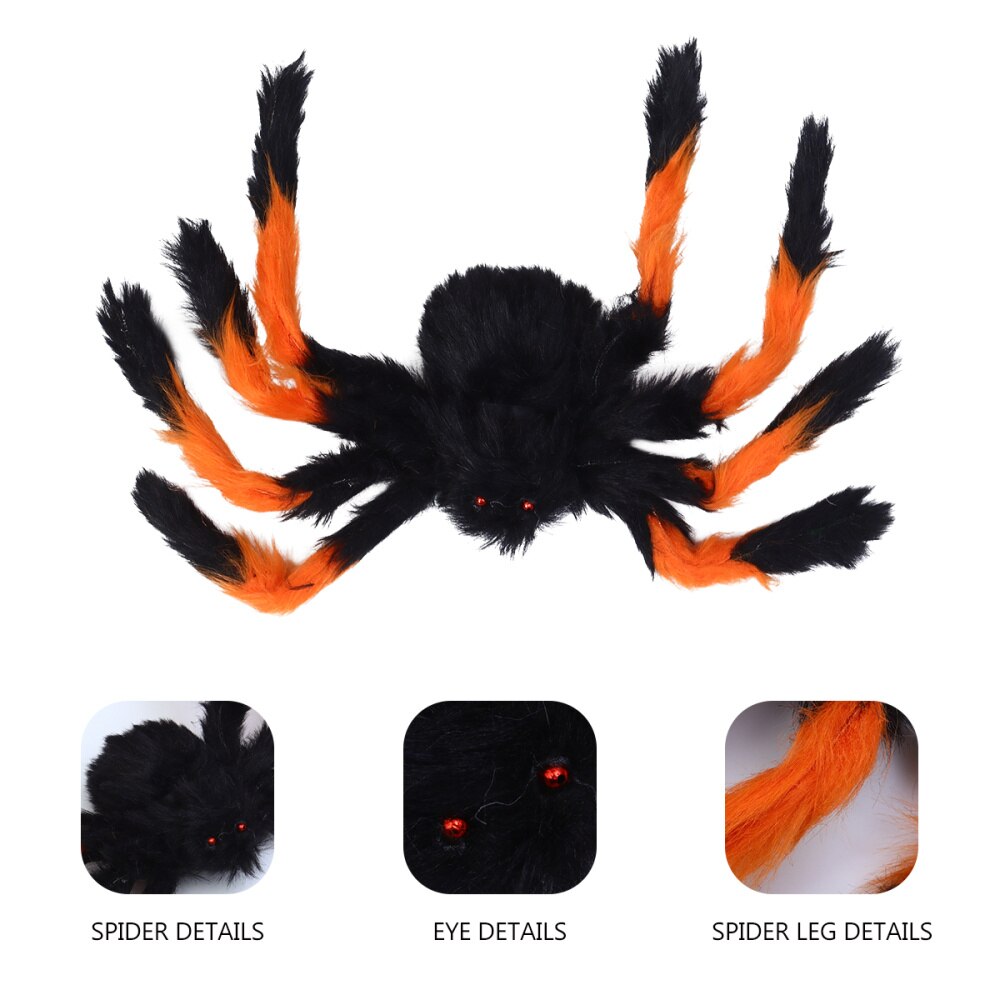 1PC Halloween Prop Ornament Funny Decorative Durable Scary Spider Prop for Cosplay Party Halloween