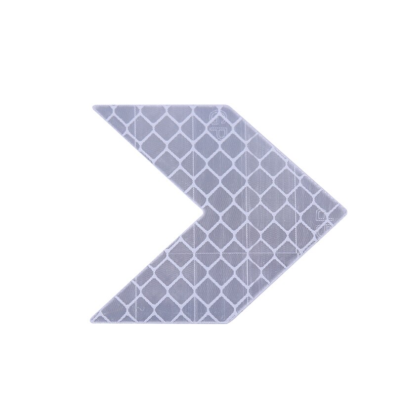 10PCS/Set Car Reflective Arrow Sign Tape Warning Safety Sticker For Car Bumper Trunk Reflector Hazard Tape Car Styling Sticker: White