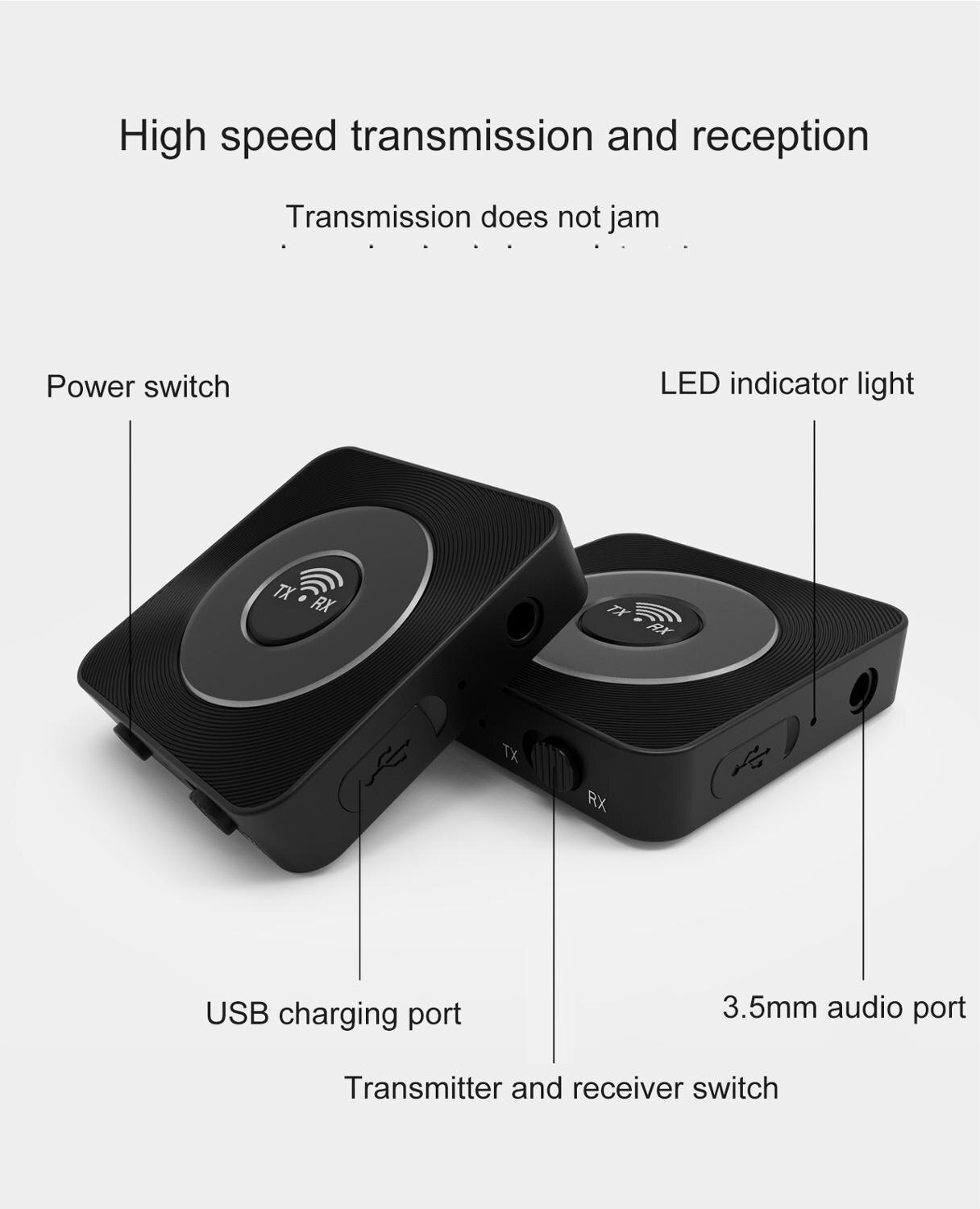 Receptor Bluetooth 5,0 RCA AptX LL, adaptador de música inalámbrico, Jack de 3,5mm, AUX, para TV, auriculares, altavoz, tipo RCA para coche, transmisor de Audio