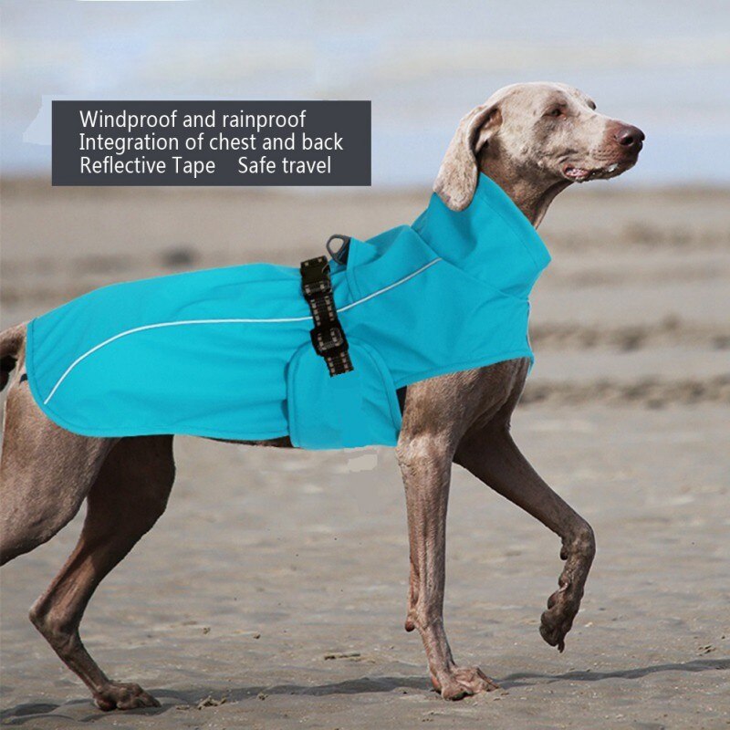 Belly Chest Back One Dog Pizex Coat Pet Coat Raincoat Blue 5xL
