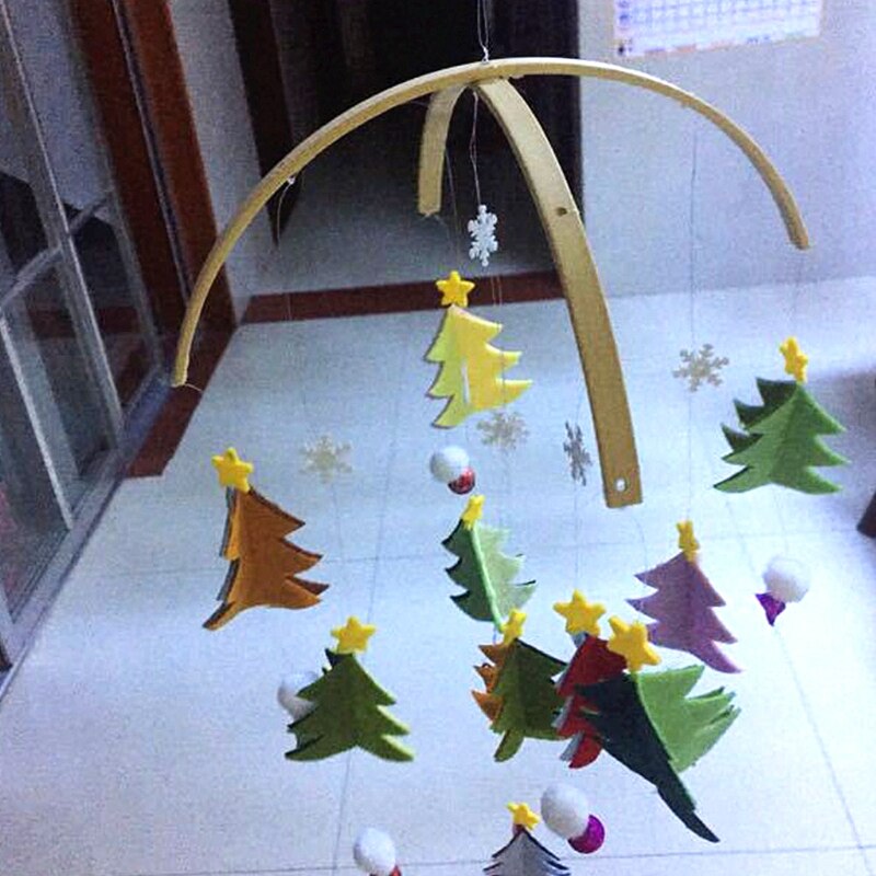 Houten babymobielhanger, babybedmobielhangerframe, mobiele doe-het-zelf babymobielhouder in natuurlijk hout, babybel