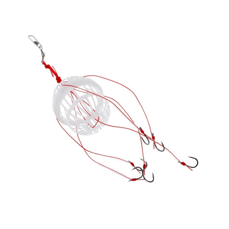 1Pcs Explosion Hook Fishing Hook SetsOutdoor Fishhook With Six Strong Hook Fishing Tackle Feeder Cage Fishing Accessories