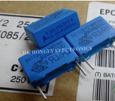 20 pièces B81122 Y2 MKP/SH A 10n 47n U1 M 250V 0.01UF 0.047UF 0.1UF 250VAC 103M 473M 104M P = 15mm P = 22.5mm condensateur de Film: B81122 A 10n M P15