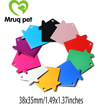 50x vælg mønstre kæledyr hund kat tomme mærker hundehalsbånd charms tilbehør aluminium navn telefon id tag hund tilbehør kæledyr forsyninger: Ta10