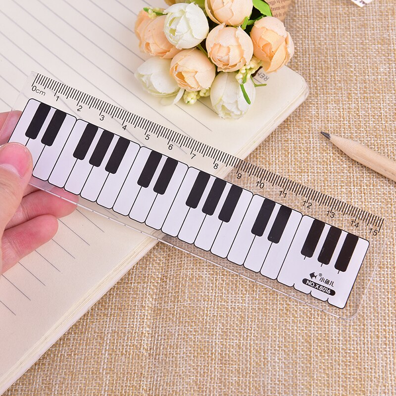 1pcs Music Ruler plastic Rulers Primary School Students Child Painting Measuring Scale Ruler