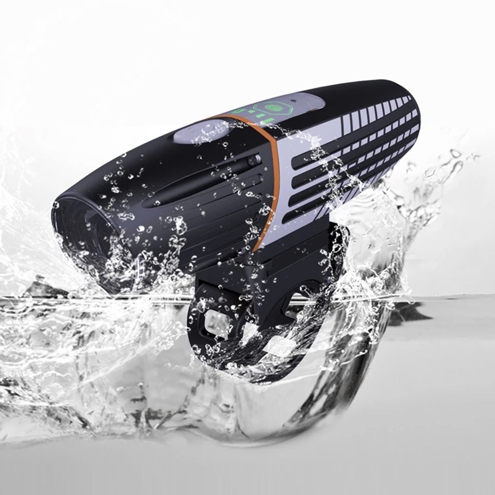 Bicycle Light Rainproof USB Rechargeable Electro-optic Smart LED Sensing 2200mAh Mountain Bike Front Lamp Headlight Flashlight