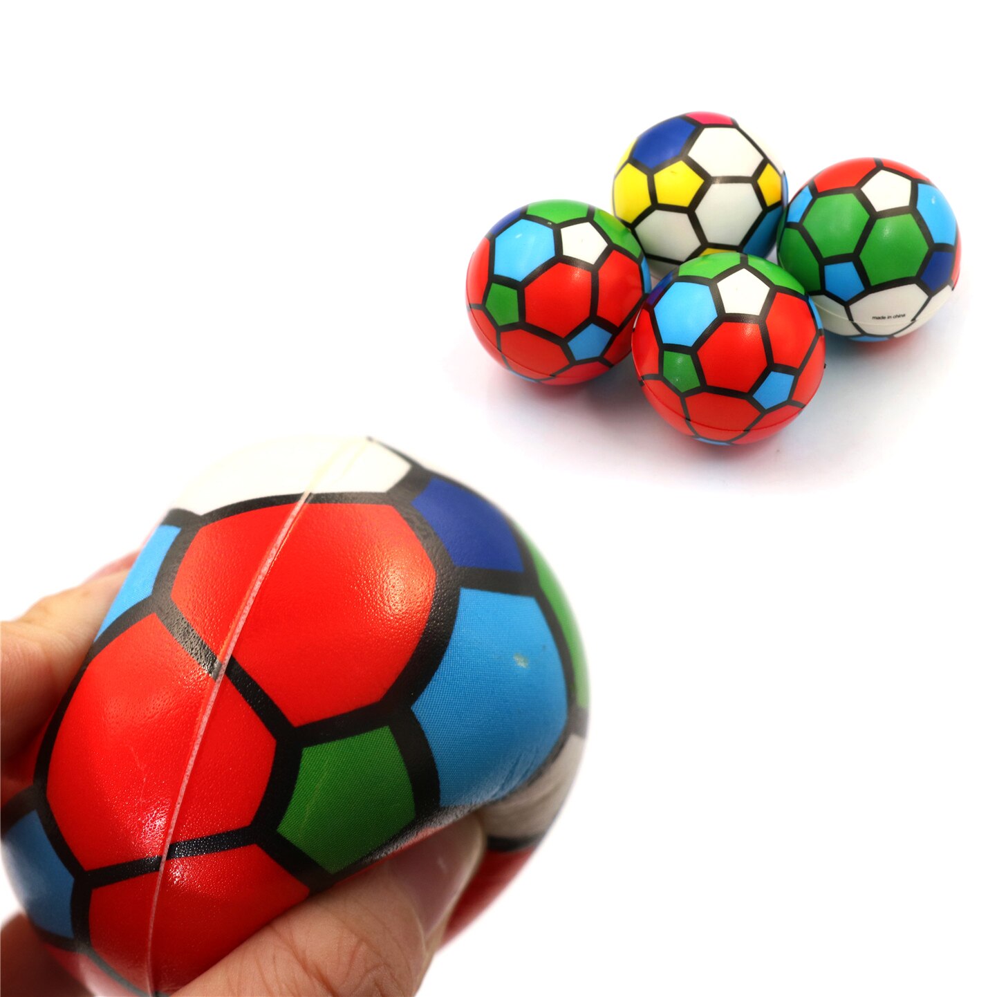 Pelotas de fitness 6,3 cm diámetro alivio del estrés espuma Bal chico Pelota de espuma suave muñeca ejercicio alivio estrés Squeeze fútbol juguete