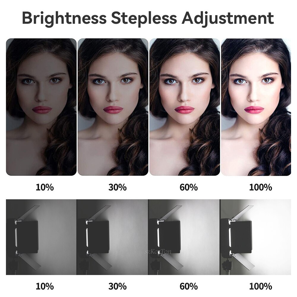 Led Bi-Kleur Photo Studio Light Video Verlichting Opname Fotografie Panel Lamp Met Statief Afstandsbediening Voor Youbute Live streamen