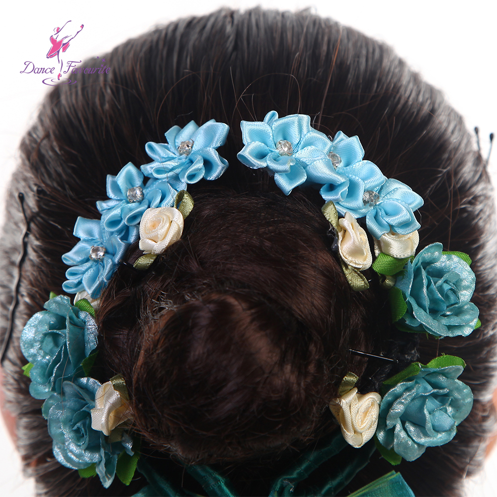 HB009 Green & Blue Ballet Headdress Hair Accessories Girls Ballerina Headwear La Fille Mal Ggardee Viriation Headpiece