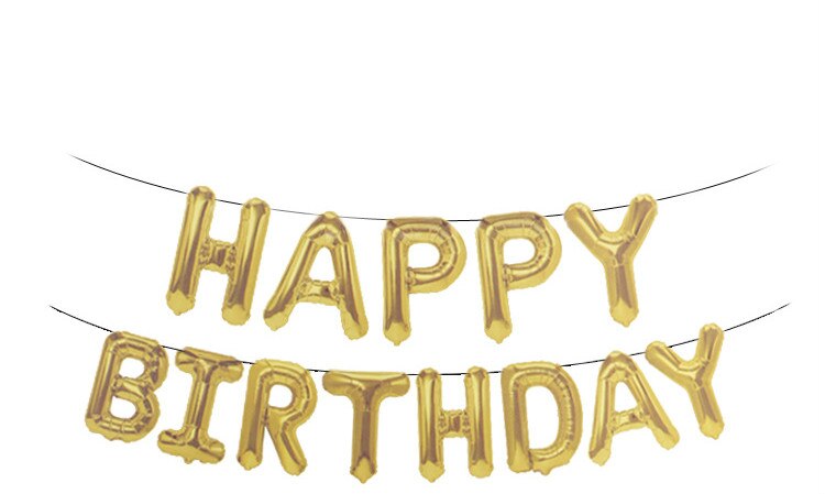 16 Inch Letters Gelukkige Verjaardag Folie Ballonnen Gelukkige Verjaardag Partij Decoratie Kids Alfabet Air Ballonnen Baby Shower Benodigdheden: 1
