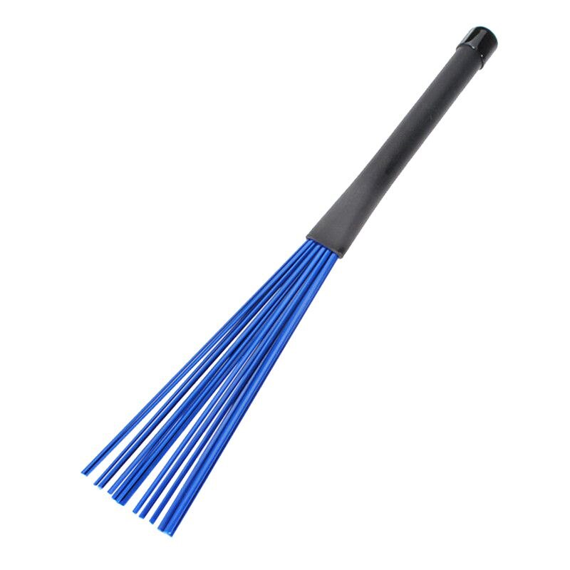 1 par infällbara svarta handtag jazztrumborstar pinnar blå nylon 32cm
