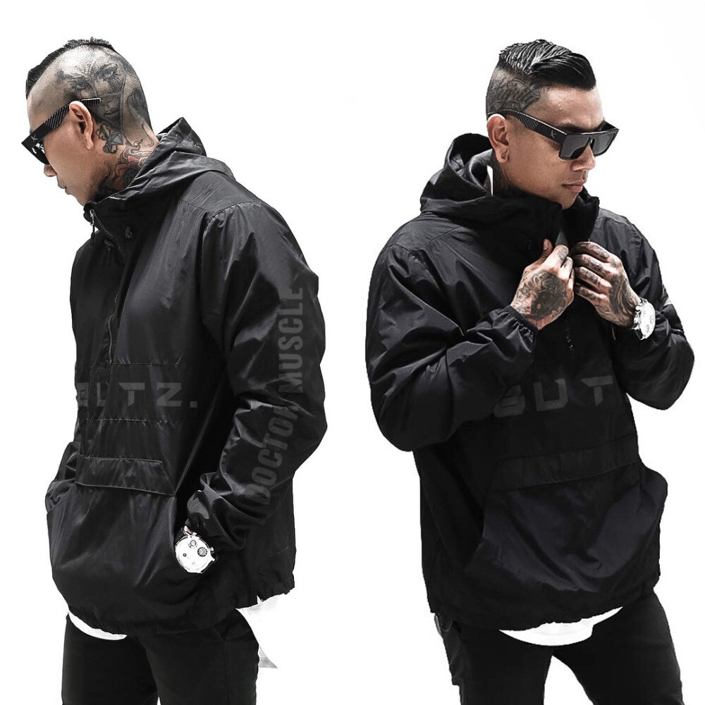 Mens Running Jackets Outdoor Run Jogging Coat Hooded Hoody Sportswear Gym Tight Training Sweatshirts Fitness Jackets Clothes