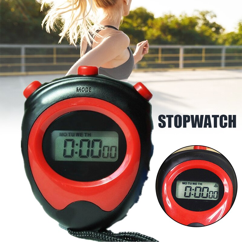 Sports Stopwatch Timer 12 or 24 Hour Calendar Alarm Waterproof Shockproof Handheld Stopwatch for Sports NOV99