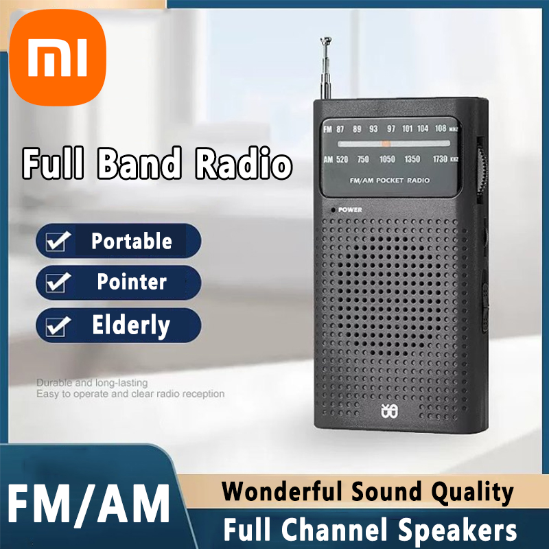 Xiaomi Radio Full Band Full Channel Fm/am Pointer Pocket Portable High Fidelity English Specific Mini Elderly Pointer Radio