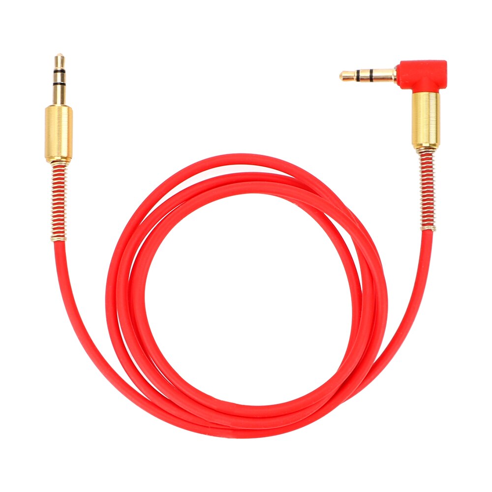Male-Male AUX Cable Spring Audio Cable Headphone Beats Speaker 3.5MM Audio Cable Car Stereo AUX Cord Auto Accessories Universal: Red
