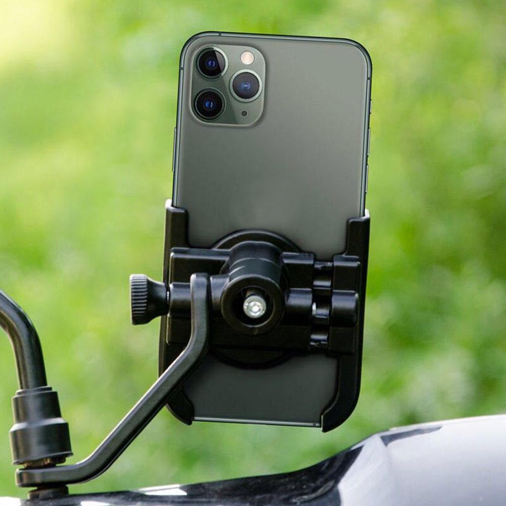 Aluminium Motorfiets Fiets Telefoon Houder Fiets Gps Beugel Bike Ondersteuning Clip Spiegel Fietsstuur Mobiele Telefoon Houder