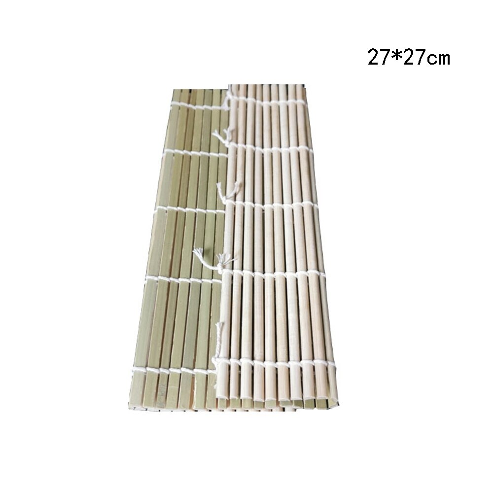 DIY bambusowa mata robić Sushi przyrząd kuchenny Sushi rolka nieprzywierająca Sushi kurtyna ręczna maszyna Sushi narzędzie akcesoria robić gotowania: 27x27cm
