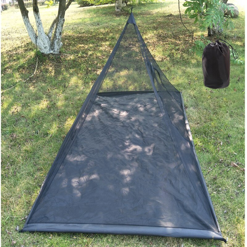 Hanging Inner Tents For Triangle Teepee Outdoor Ultralight Mosquito Repellent Mesh Net Single Tent Summer Camping Tent X309A: black with bottom