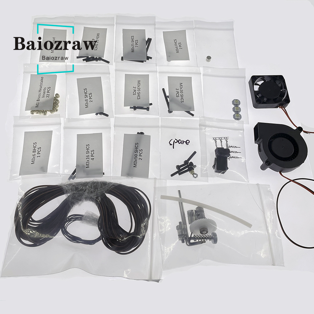 Baiozraw il nuovo Kit di cavi per PCB Mini pulsante NeoPixel RGBW con estrusore a vite per estrusore per stampante 3D Trident Voron 2.4