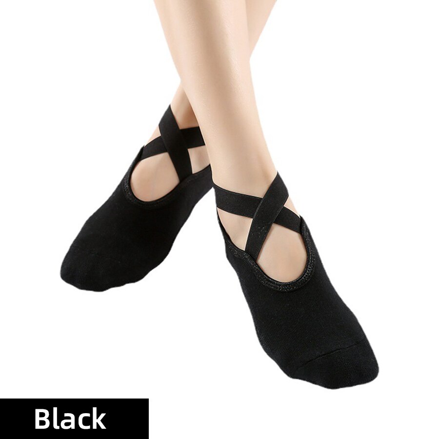 Fitness Nicht-Unterhose Griffe &Ampere; Riemen Yoga Socken Bandage Baumwolle Pilates Socken Reine Stange Ballett tanzen Atmungsaktive trainieren Fitnessstudio für Frauen: Yoga wa hei / dünn