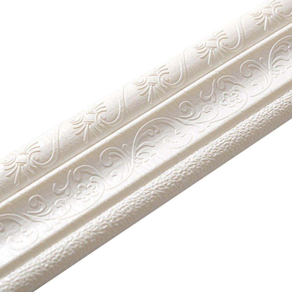 2.3m Home 3D Self-adhesive Decorative Wall Molding Skirting Line Mural Border Sticker Window Frame Ceiling Edge Stickers