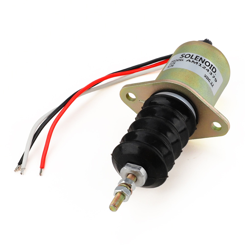 12V Steel Housing Diesel Engine Shut off Stop Solenoid Valve Replacement Kit AM124379 YC101656