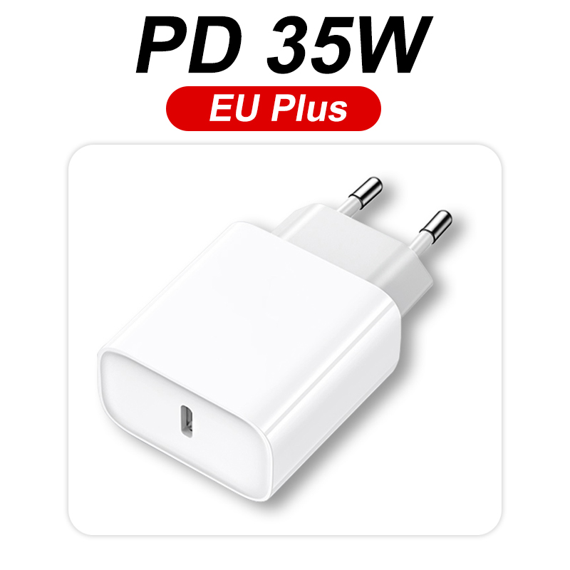 Para iPhone 16 Pro Max Original 35W PD cargador rápido para Apple iPhone 15 Plus USB-C Cable de carga rápida accesorios de teléfono: DE