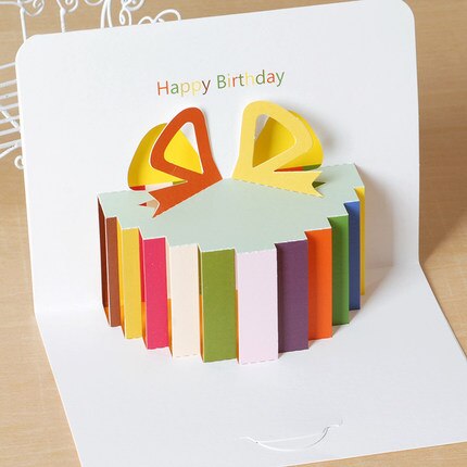 Børns dag tredimensionelt papir udskårne lykønskningskort sæsonens hilsner og takkort foldet postkort: 5