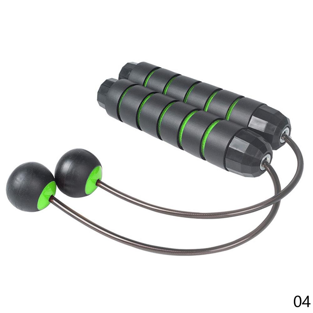 Weighted Ropeless Corded Jump Rope Foam Handle Adjustable Skipping Jump Rope for Adult and Children Fitness Training Tool: Green