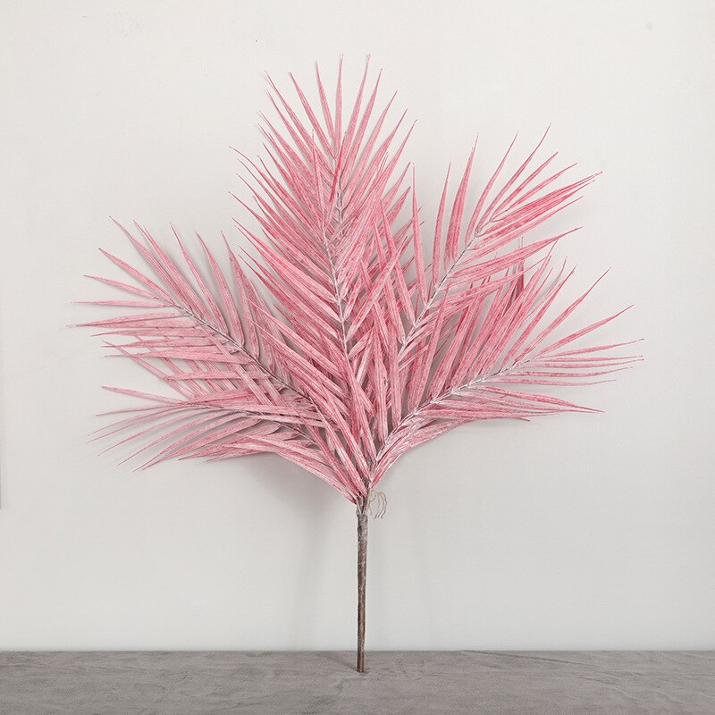 Simulation plast grøn plante kunstig palme pink blå buket bryllup hall blomsterarrangement hjem have planter blad indretning: Rød