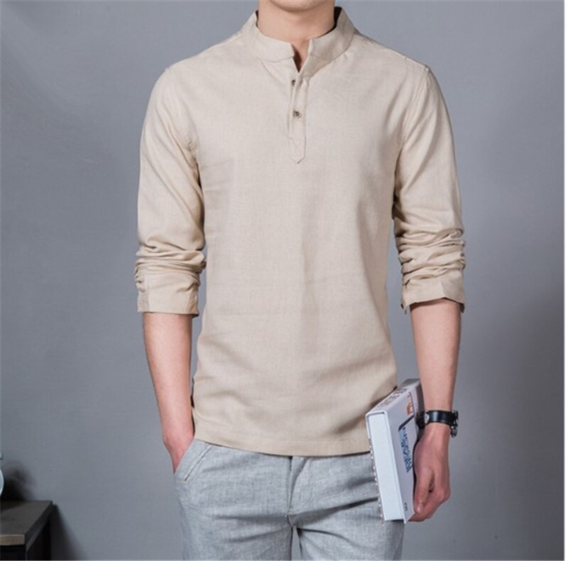 T-Shirt Männer Frühling Herbst Neue Lange Hülse O-ansatz T Hemd Männer Kleidung Patchwork Baumwolle T Tops
