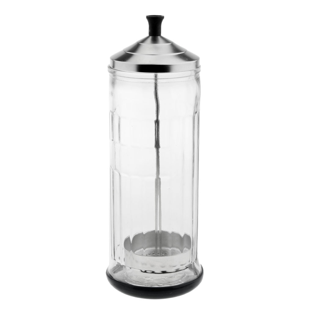 Disinfectant Jar Salon Barber Disinfection Jar Sterilization Container Sanitizer Glass Manicure Disinfection Cup for Barber