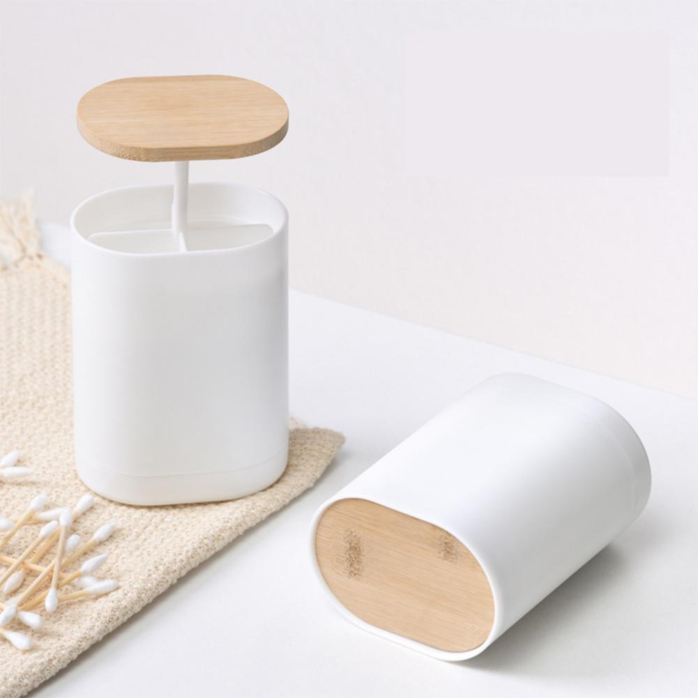 Toothpick Holder Automatic Dust-proof Compact Convenient Cotton Swab Toothpick Dispenser for Home Bedroom