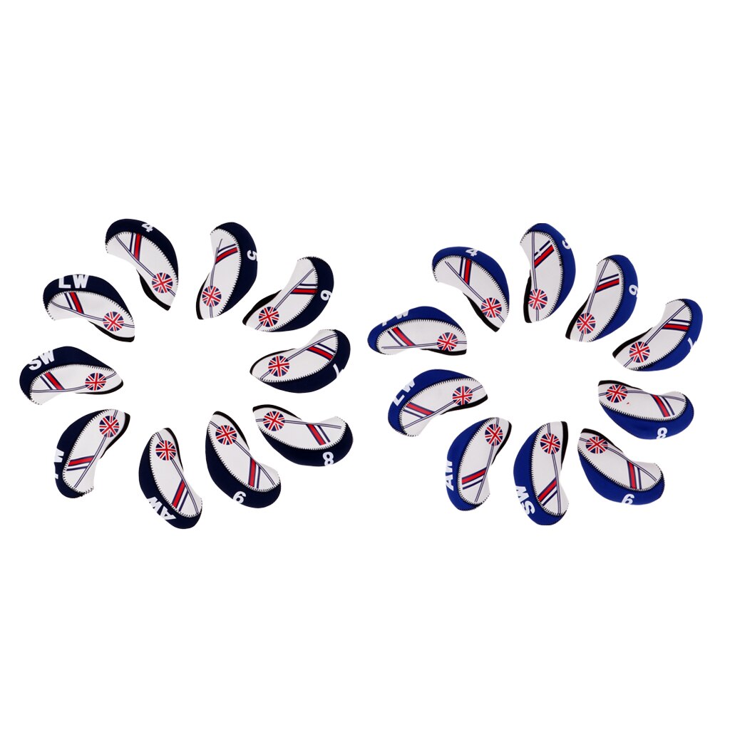 10 Pcs Golf Headcovers Head Covers Iron Beschermen De Union Jack