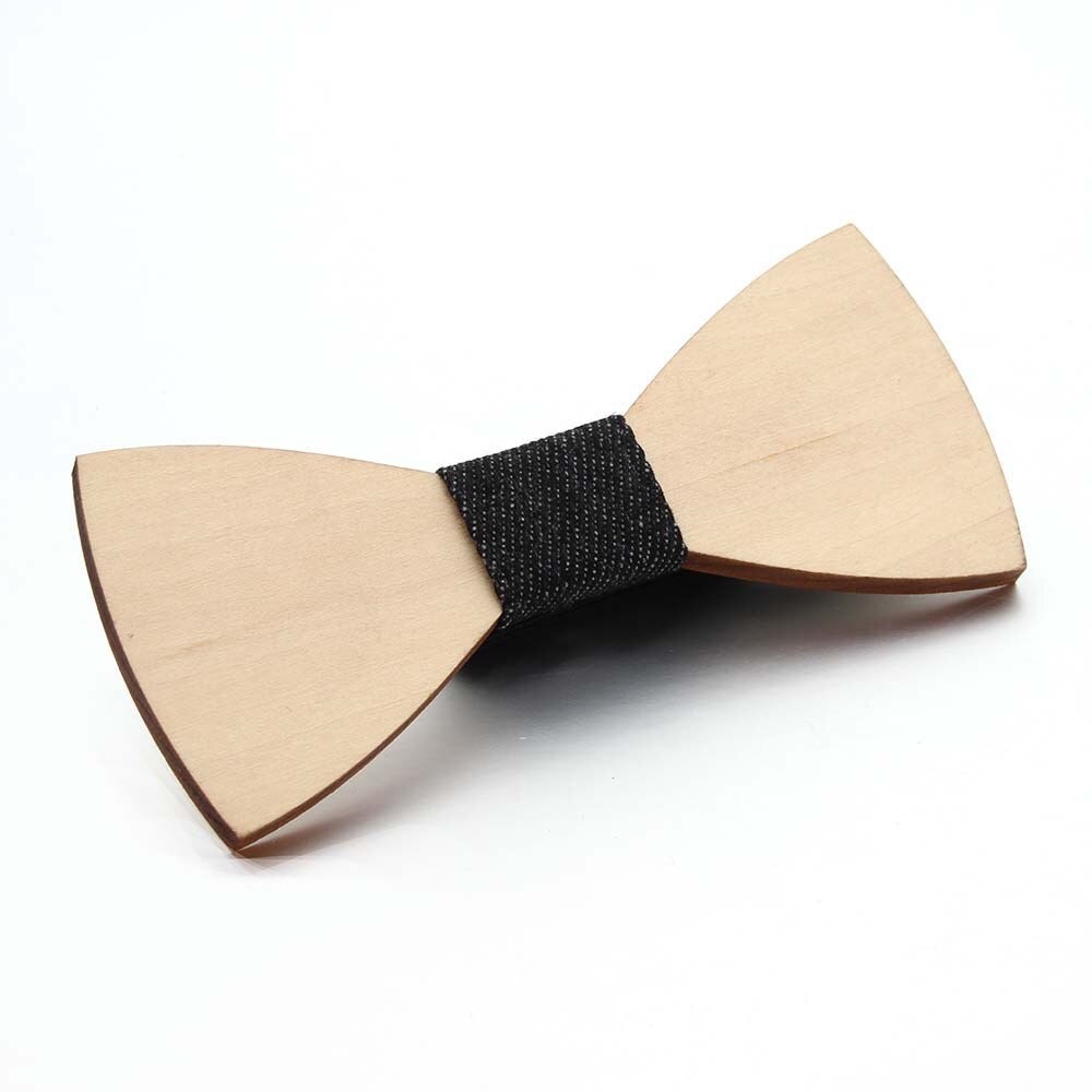Men's Solid Wood Bow Tie For Man Popular Wood Casual BowTie Handmade Skinny Wedding Casual Tie Wooden Butterfly